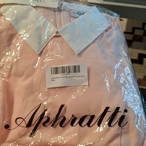 Pink dress with Peter pan collar